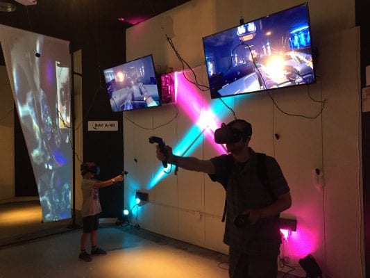 Playing At VR Arcade